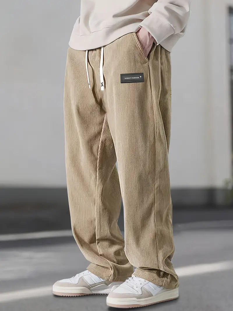 Asher - Straight Leg Pants With Drawstring Waist