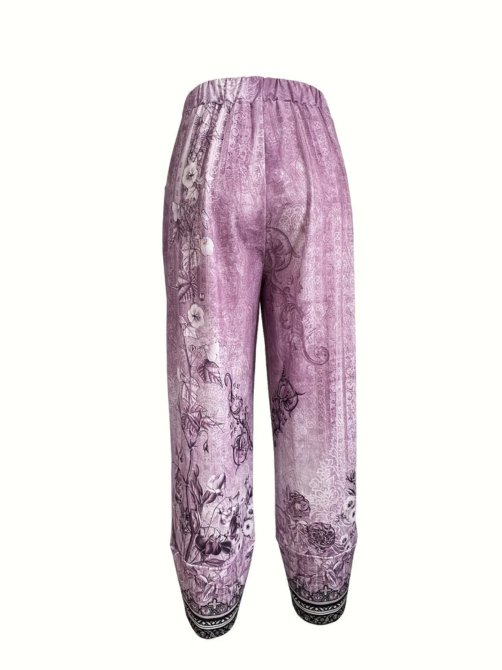Kayden - Vintage Floral Capri Pants