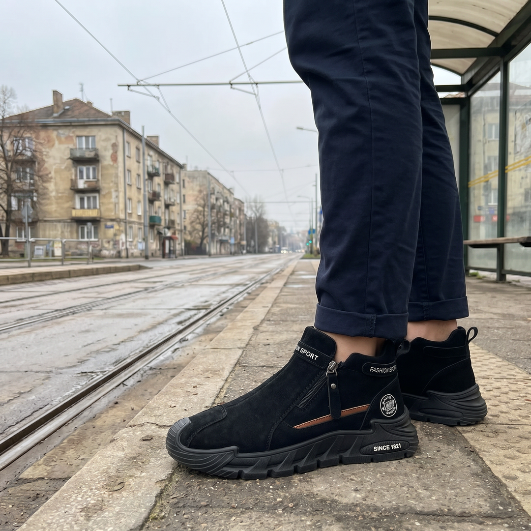 Jaquarius - Modern Sneakers With Side Zipper