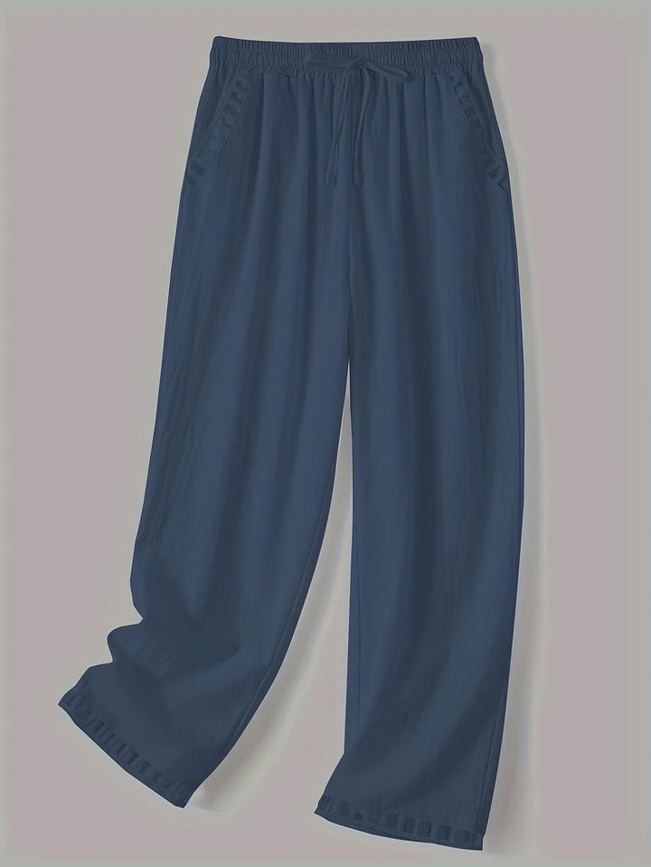 Tracey - Contrast Trim Cropped Pants