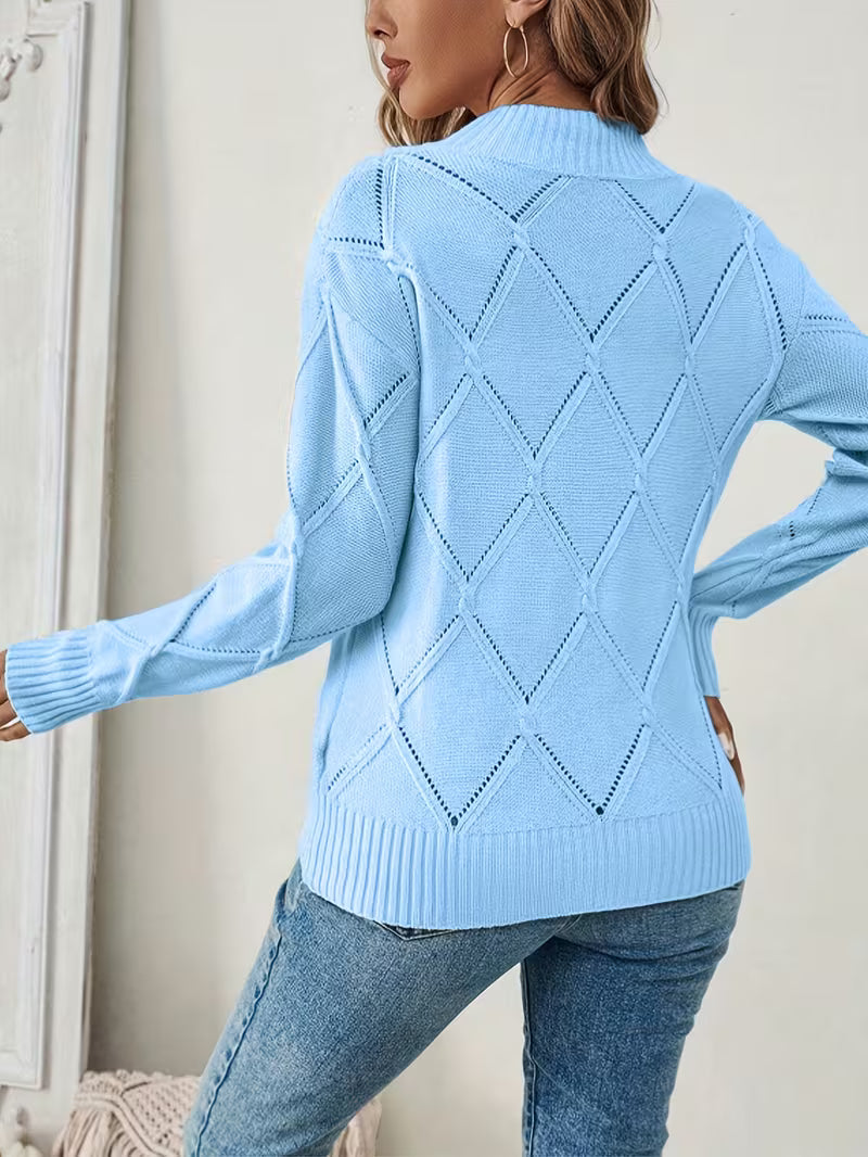 Thalina - Round Neck Knitted Sweater