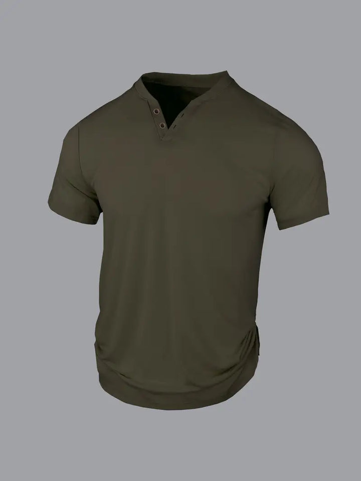 Eligio - Knitted T-Shirt With Button