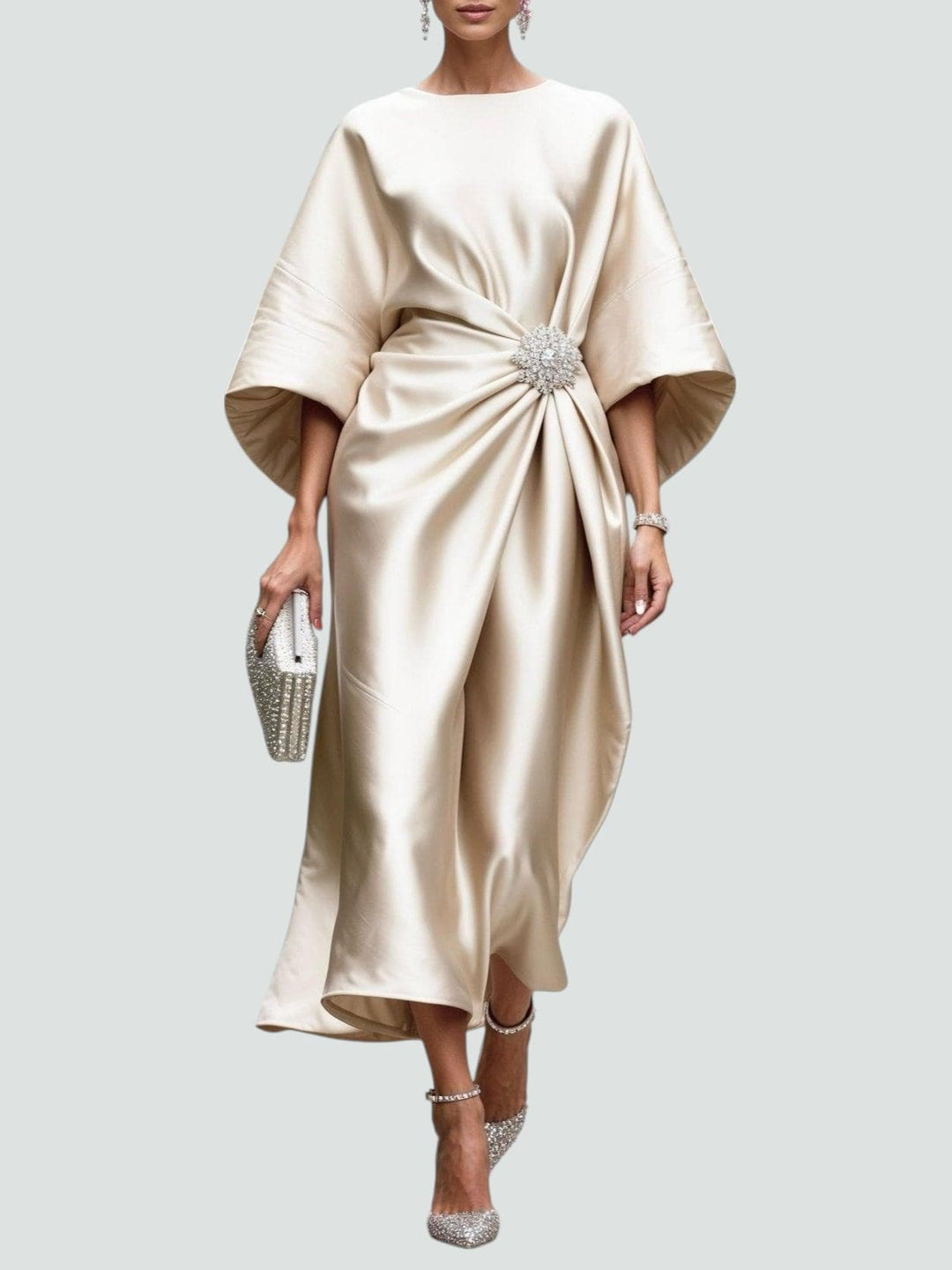 Zoey - Elegant Long Satin Dress
