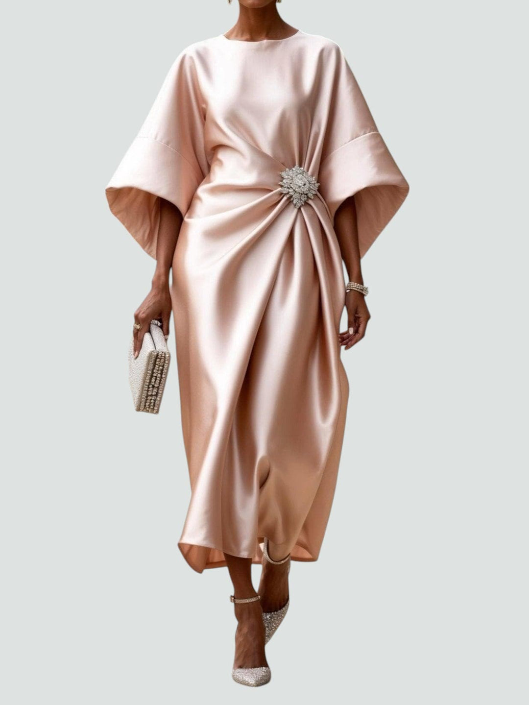 Zoey - Elegant Long Satin Dress