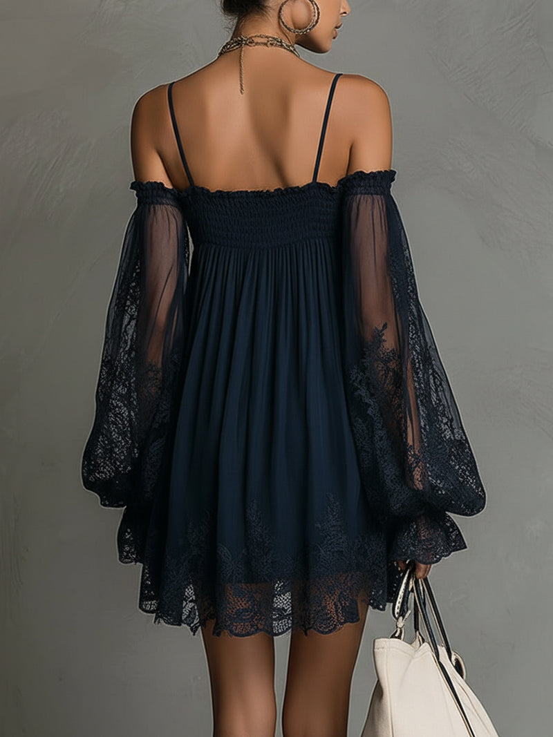 Charity - Off-Shoulder Lace Dress