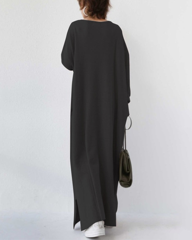 Bonita - Fashionable Long Sleeve V-Neck Dress