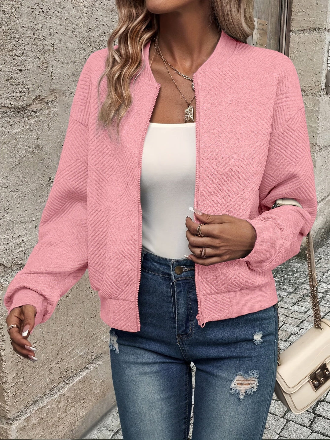 Jemma - Long Sleeve Jacket With Zip-Up