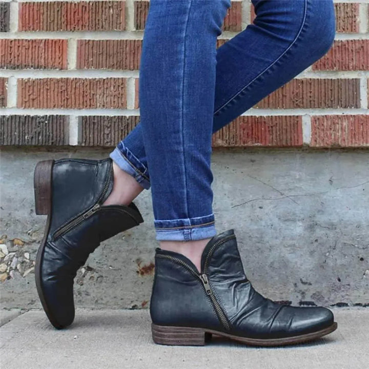 Lianella - Orthopedic Ankle Boots With Zipper