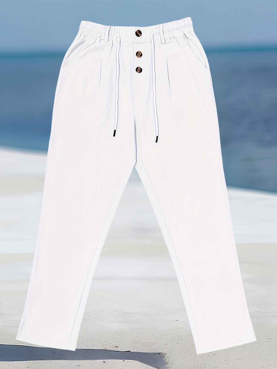 Aznar - Casual Linen Elastic Pant