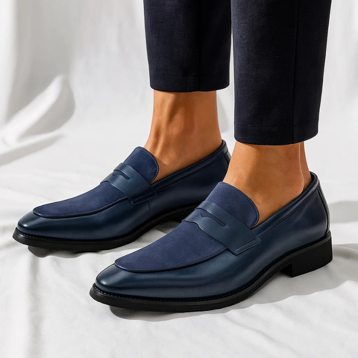 Callen - Two Tone Penny Loafers Slip On Shoes