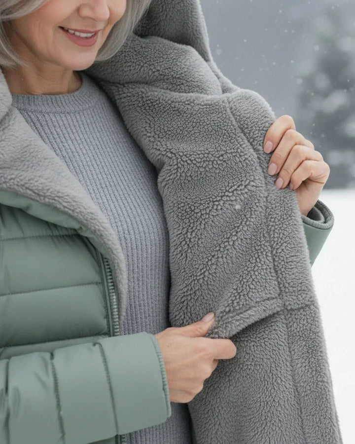 Samianea - Long Hooded Puffer Coat With Pockets