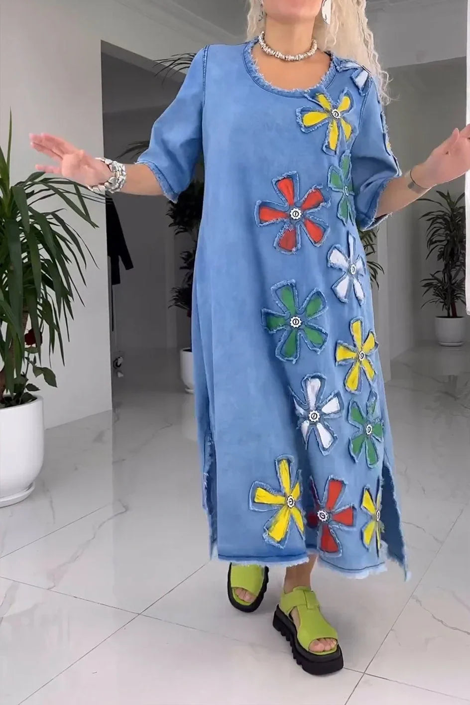 Jiella - Casual Floral Pattern Dress