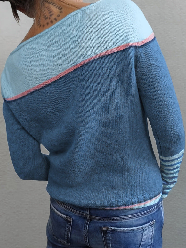 Katharina - Long Sleeve Striped Sweater