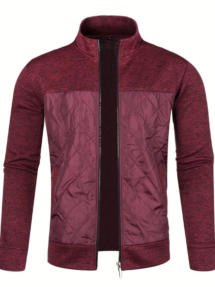 Grzegorz - Long Sleeve Knitted Jacket With Zip Up