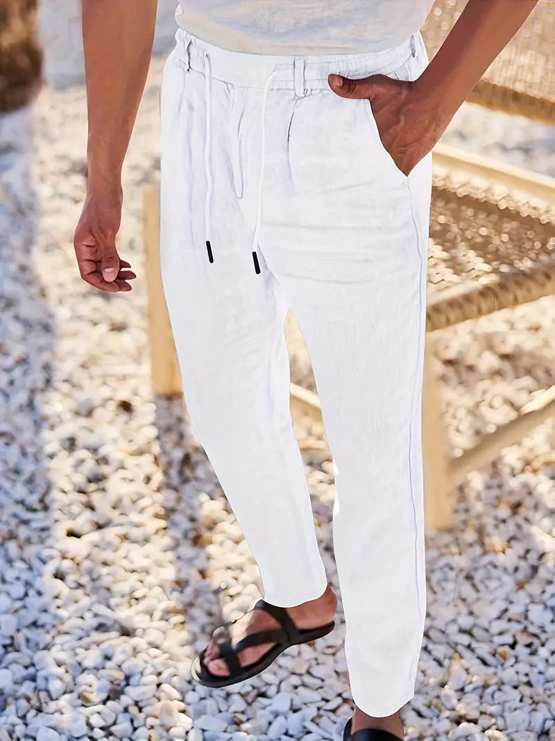 Nichols - Linen Loose Fit Drawstring Pant