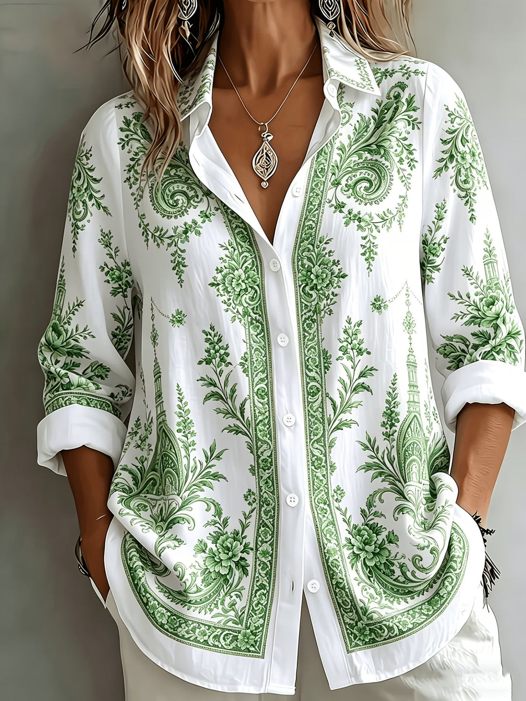 Aldana - Button-Up Long Sleeve Shirt