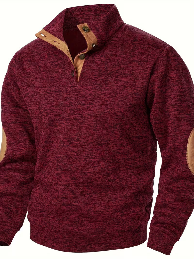 Quilener - Stand Collar Long Sleeve Sweatshirt