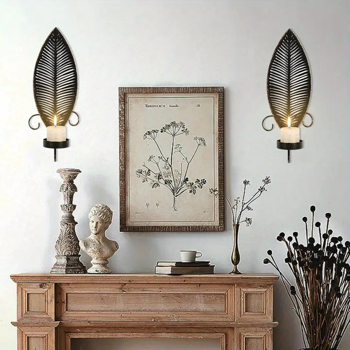 FoliGlow - Leaf Design Candle Holder Set