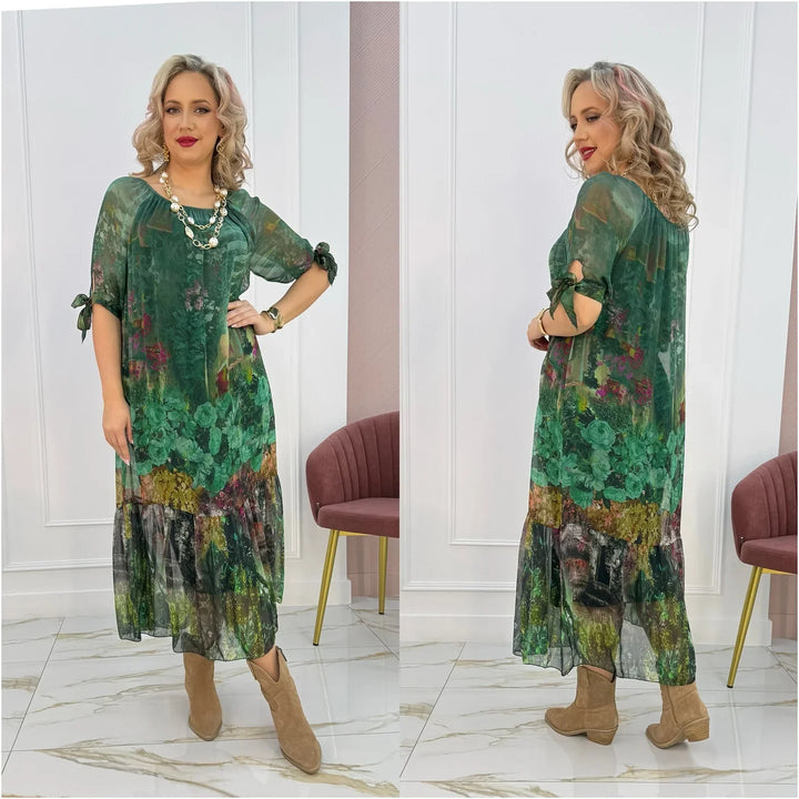 Akarsha - Elegant Short Sleeve Dress