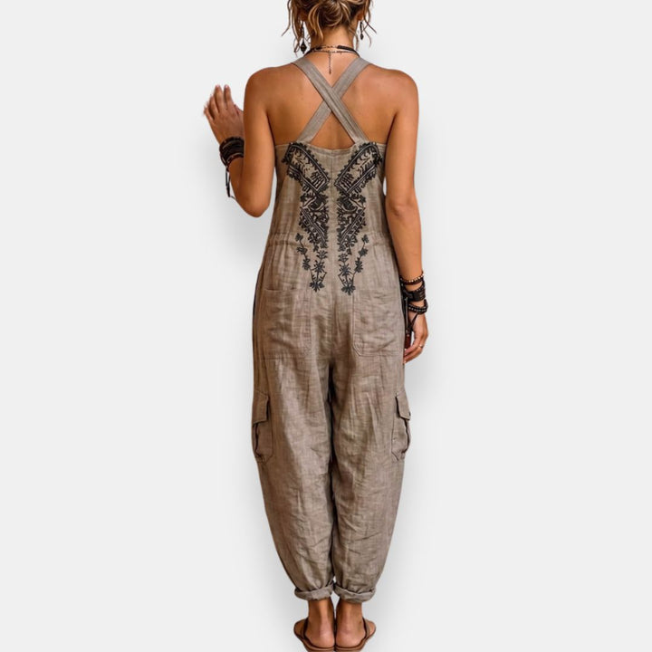 Lynzia - Embroidered Bohemian Jumpsuit
