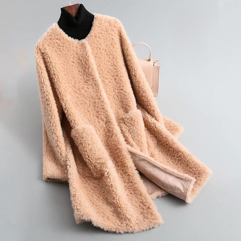 Tahliaa - Teddy Fleece Coat Wth Pockets