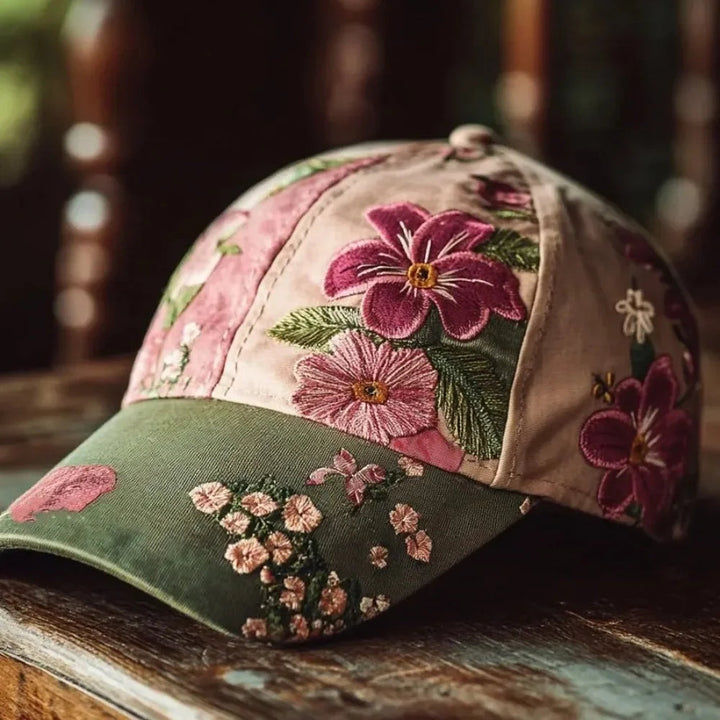 Virinia - Embroidered Floral Cap