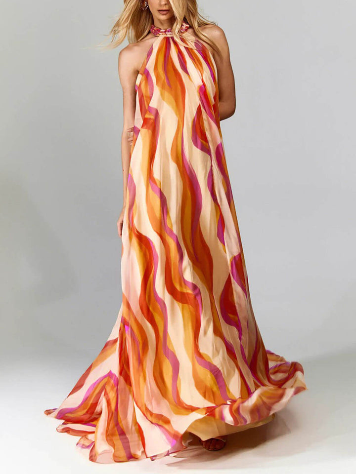 Marlyn - Backless Maxi Dress With Halter Neck