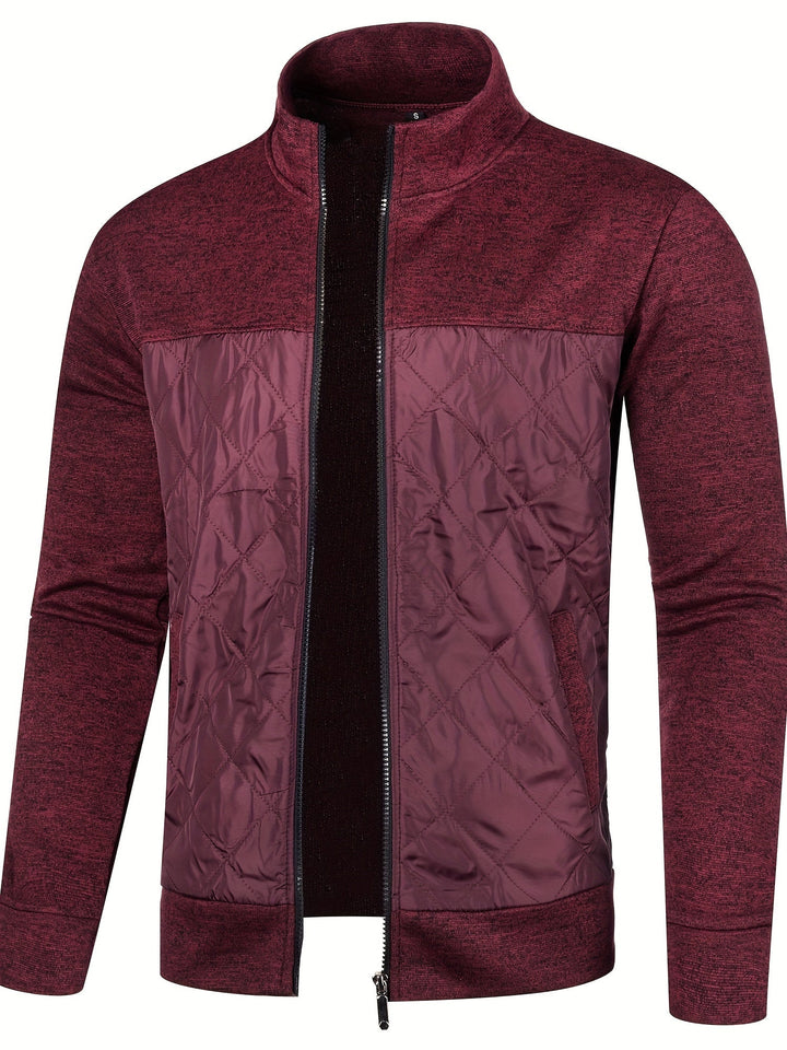 Grzegorz - Long Sleeve Knitted Jacket With Zip Up