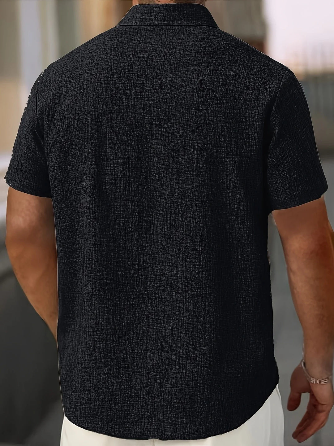 Dwight - Lightweight Linen Blend Short Sleeve Shirt