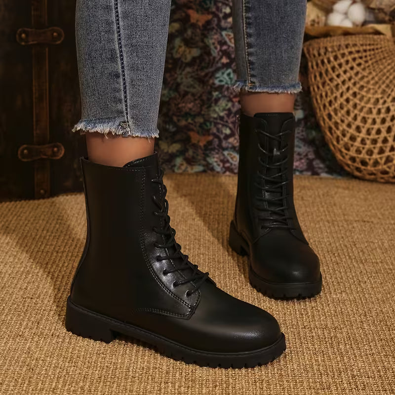 Samelle - Comfortable Lace Up Ankle Boots