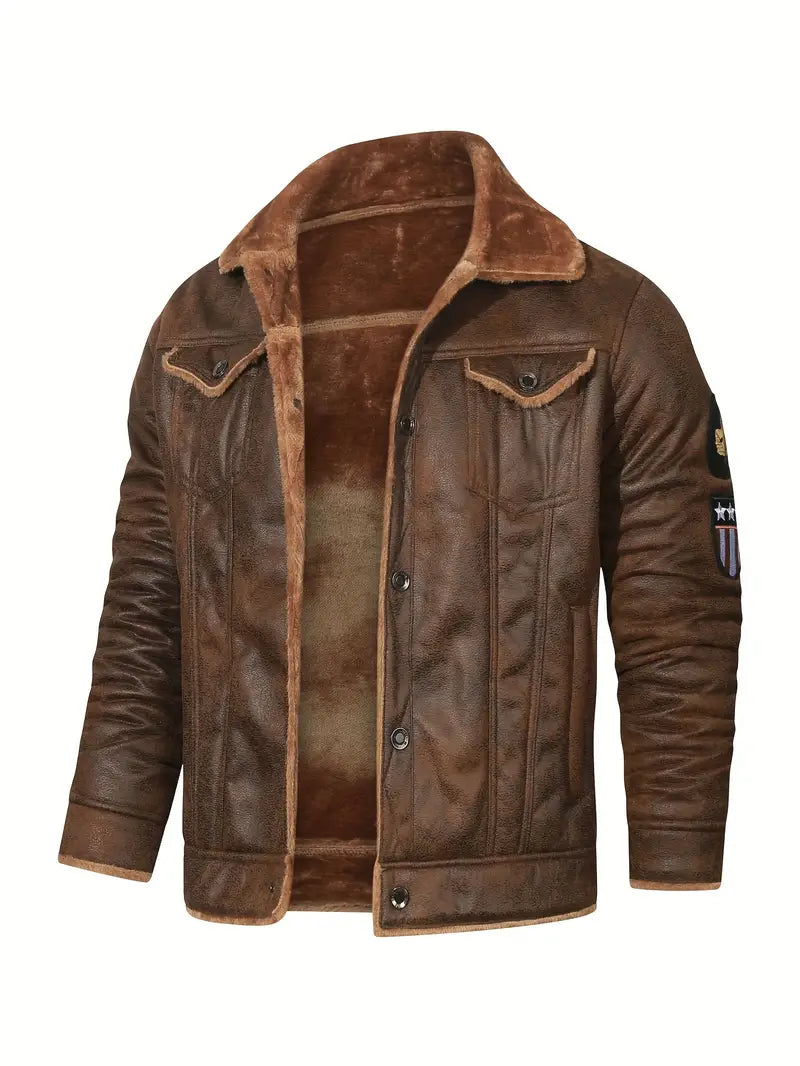 Frederik - Casual Polyester Jacket with Faux Lining