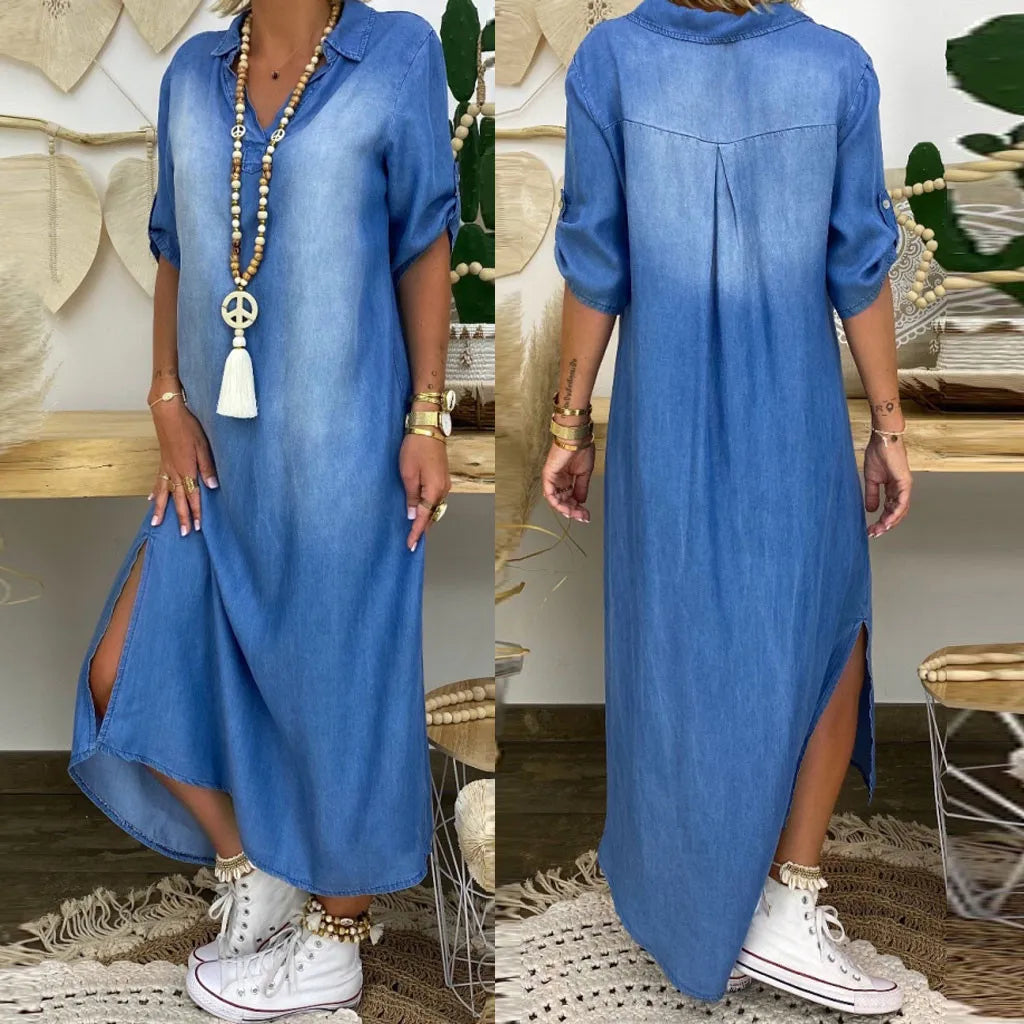 Korinna - V Neck Maxi Dress