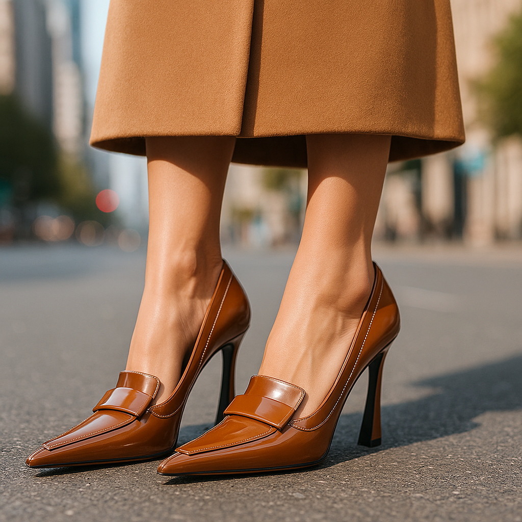 Kimiko - Patent Leather Pointed Toe Pumps