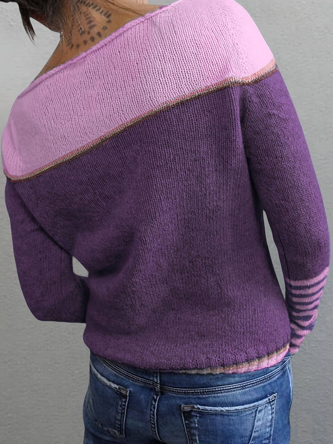 Katharina - Long Sleeve Striped Sweater