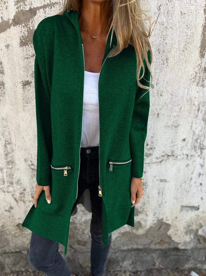 Sampani - Long Sleeve Cardigan With Zip Up