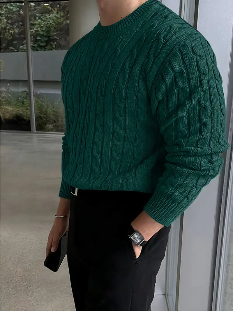 Mergim - Casual knitted Long Sleeve Sweater