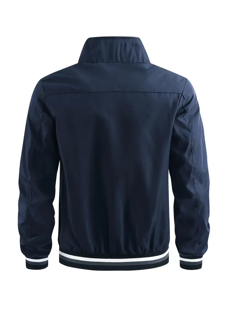 Stanton - Casual Stand Collar Zip Up Jacket