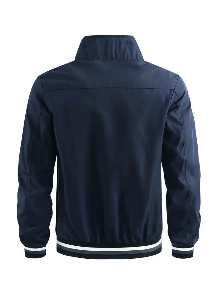 Stanton - Casual Stand Collar Zip Up Jacket