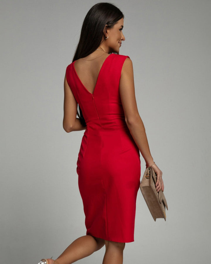 Auguste - Fitted Dress With V-neckline And Slit