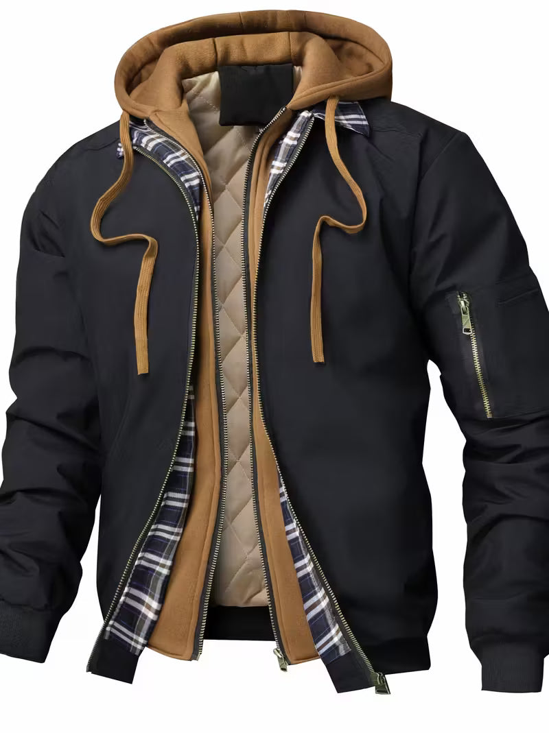 Sylvain - Hooded Air Force Jacket With Zipper