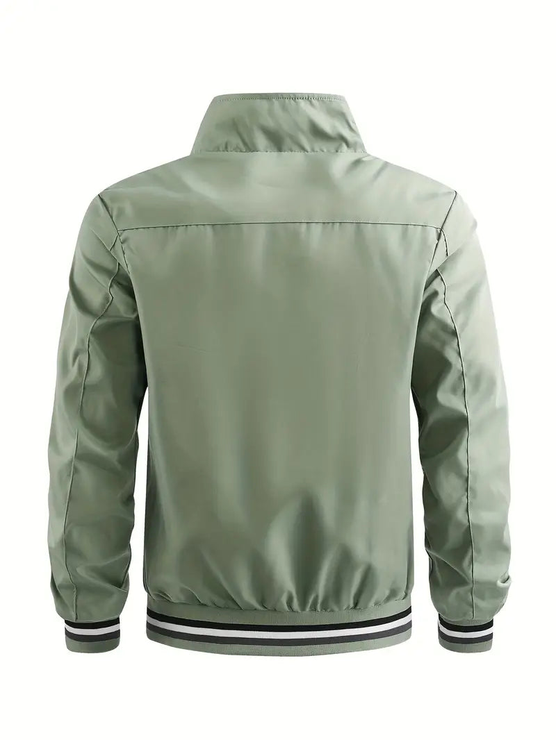 Stanton - Casual Stand Collar Zip Up Jacket