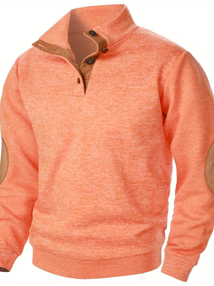 Quilener - Stand Collar Long Sleeve Sweatshirt