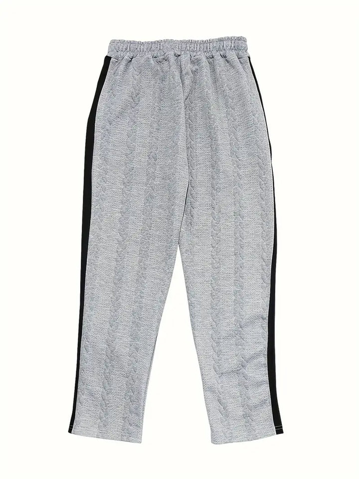 Jonass - Knitted Wide-Leg Trousers with Side Buttons
