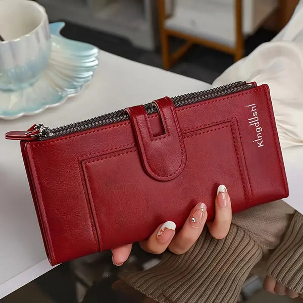 Voltwave - Leather Wallet With Double Zipper