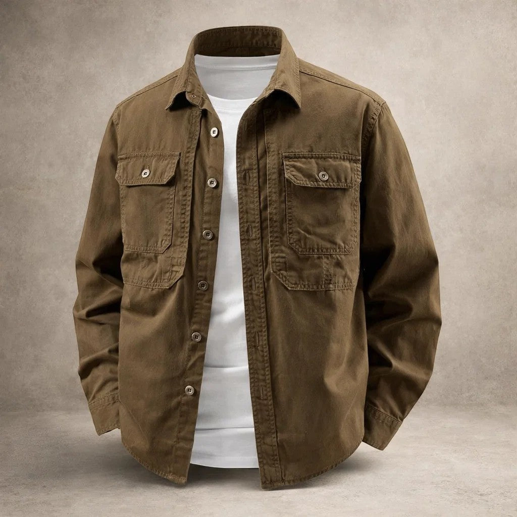 Prosper - Cotton Overshirt With Long Sleeve