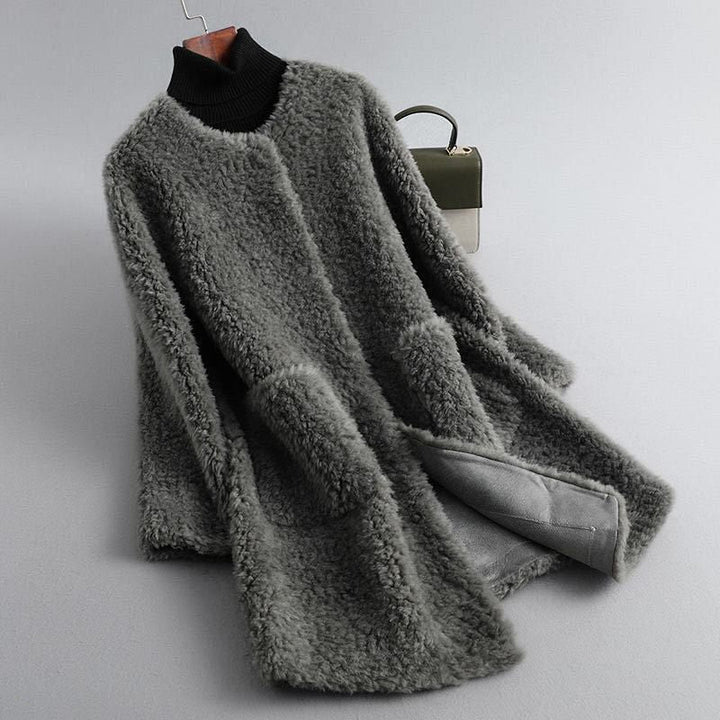 Tahliaa - Teddy Fleece Coat Wth Pockets