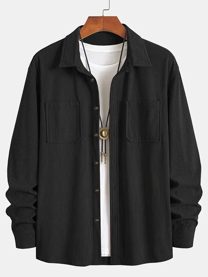 Rickey - Casual Corduroy Button-Up Shirt