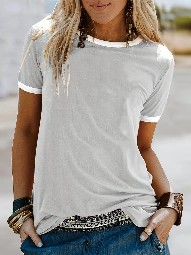 Kisara - Casual Short Sleeve T-Shirt
