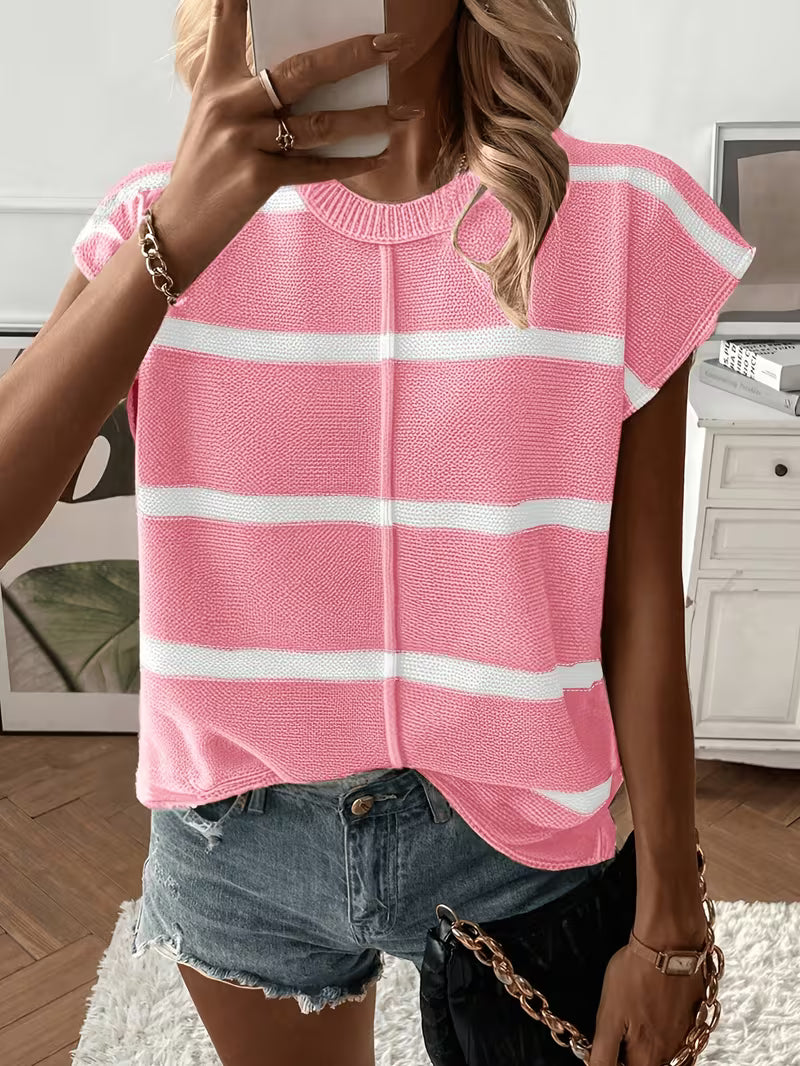 Agatha - Summer Casual Loose Shoulder Sleeveless Sweater