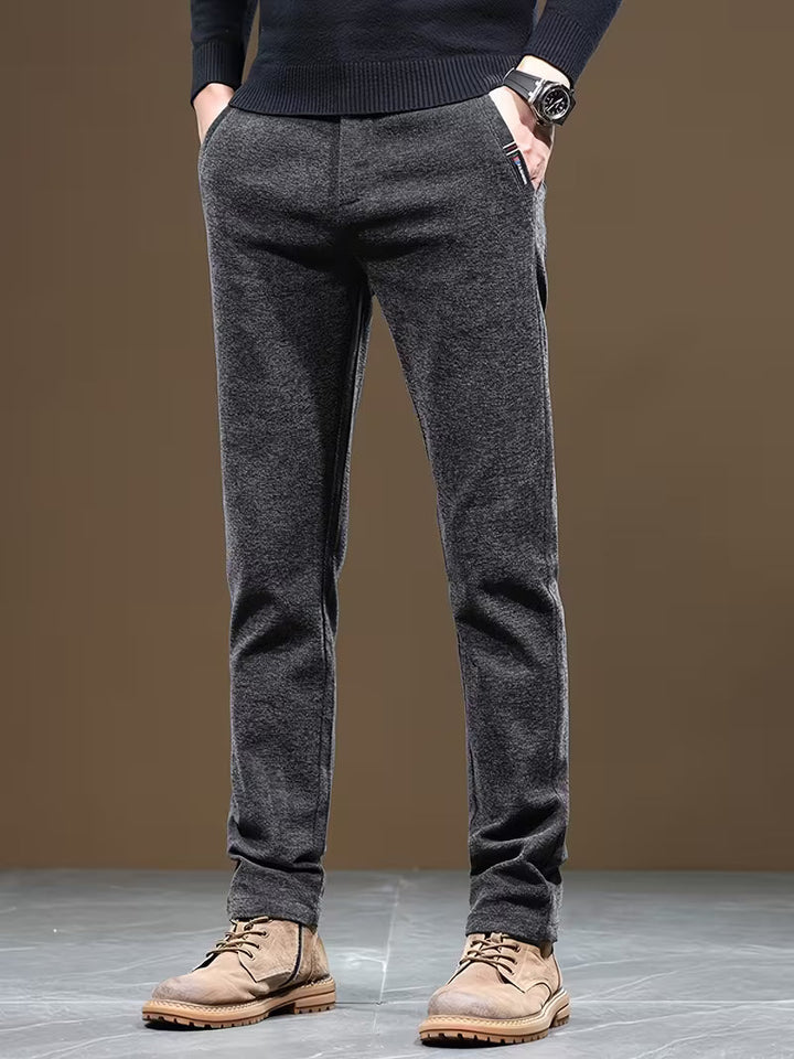 Corvbertox - Slim Fit Textured Casual Trousers